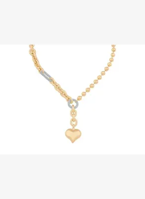 Ema Jewellery Asimetrik Zincir Kalp Kolye