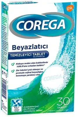 Genel Markalar Corega Diş Protezi Temizleyici & Beyazlatıcı Tablet 30 Adet