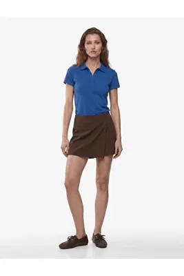 Koton Pamuklu Slim Fit Kısa Kollu Düğmeli Polo Yaka Tişört