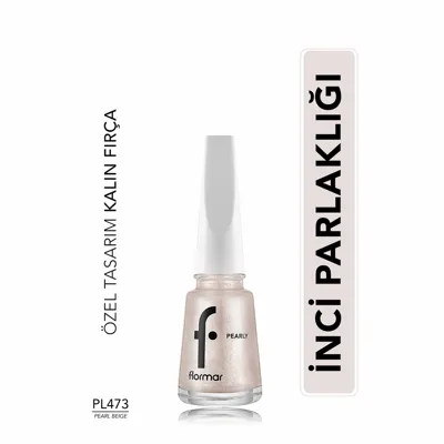 Flormar Oje Parlak Bitişli Sedefli - Pearly - 473 Pearl Beige