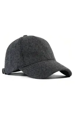 Ritagarcia Unisex Gri Kaşe Kumaş Kışlık Kep Şapka