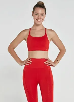 Jerf 1.J02.BBR0137 Pine Klasik Yaka  Dar Kalıp  Kırmızı Kadın Bralet Sütyen