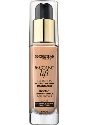 Deborah Milano Instant Lift Spf 30, 03 Kum, Kaldırma ve Parlatma Etkisi, Asya Centella Antioksidan Formülü, Elastik, Tonlanmış ve Pürüzsüz Bir Cilt Sağlar, 30 ml