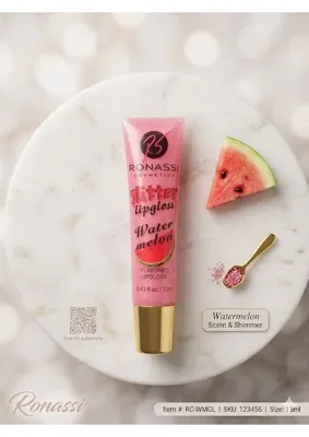 Ronassi Cosmetics Glitter Lipgloss Işıltılı & Karpuz Aromalı Dudak Parlatıcısı