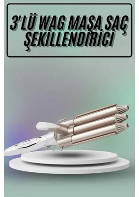 Sbus Shop Saç Şekillendirici Wag Maşa Üçlü Yüksek Isı Ayarlı Seramik Kaplama