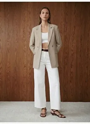 Dilvin 60803 Yan Düğme Detaylı Blazer