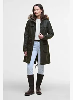 Barbour Durham City Yağlı Parka OL52 Fern