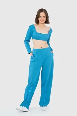 Mani Mani Baskı Detaylı Pantolon