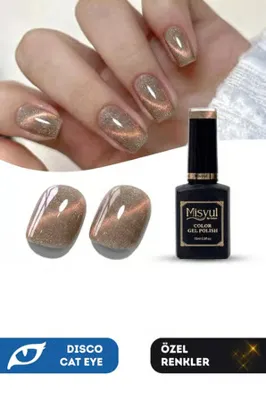 Misyul UV Led Kalıcı Oje Nail Art 15 ml Dynamic Disco Cat Eye Dc03
