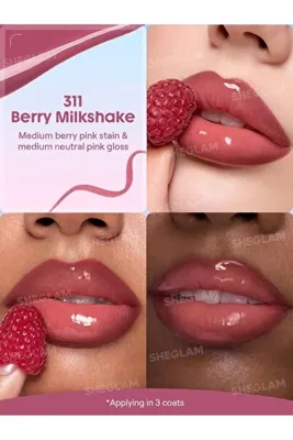 Sheglam Line To Shine Peel-Off Lip Stain & Gloss Duo - (Çift Taraflı Soyulabilir Dudak Kalemi & Dudak Parlatıcısı) .