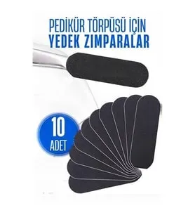 ModaCar Ayak Törpü Yedeği Yapışkanlı Törpü Zımparası Pedikür Törpü Yedeği 10 ADET