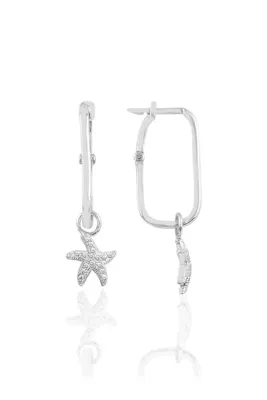 Söğütlü Silver Gümüş Rodaj Deniz Yıldızı Göçmen Küpe Sgtl10433rodaj