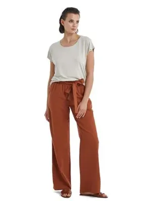 Blackspade Kadın Keten Pantolon 60398 - Kahverengi