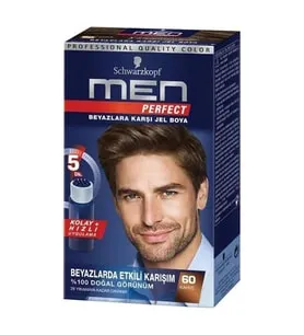 Schwarzkopf Men Perfect Saç Boyası 60- Kahve-Kolay ve Hızlı Beyaz Kapama