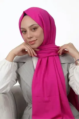 İSTDONATELLA MEDİNE İPEĞİ ŞAL - FUŞYA RENGİ