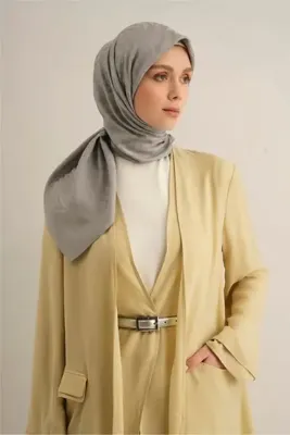 ARMİNE Pamora Eşarp Şık Modern Desenli Kadın Eşarp Mavi