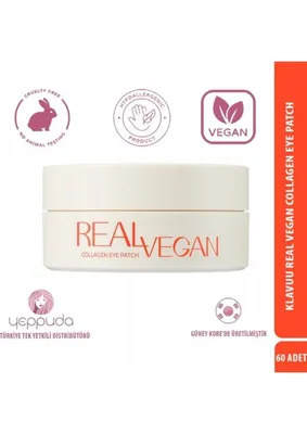 Klavuu Real Vegan Collagen Göz Maskesi 60 Adet Niasinamid ve Bitkisel Kolajen İçeren Anti Aging