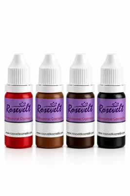 ROSEVELT Kalıcı Makyaj Eğitim Boyası 4 Lü Set ( Ciltte Kullanılmaz )