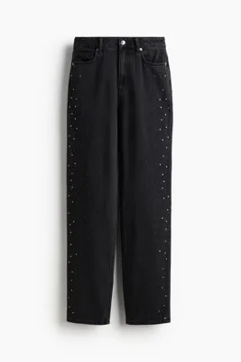 H&M Suni Elmas İşlemeli Kot Pantolon