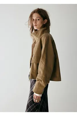 MANGO Woman Funnel-neck jacket with pockets