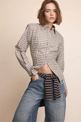 Stradivarius Vatkalı kareli gömlek