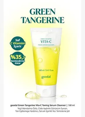 Goodal Aydınlatıcı & Maske Etkili Yüz Temizleme Jeli GOODAL Green Tangerine Vita C Toning Serum Cleanser