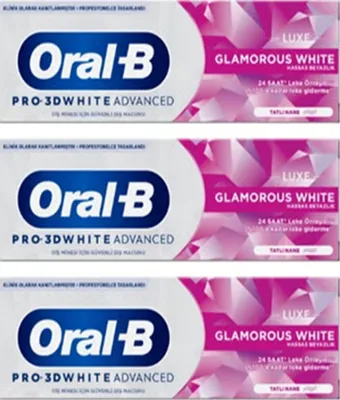 Oral-B Pro-3d White Diş Macunu 75 Ml. Hafif Nane 3 Adet