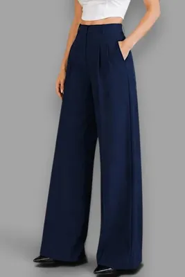 MY ARJA JEANS KADIN Bol Paça Yüksek Bel çift pileli Palazzo Pantolon
