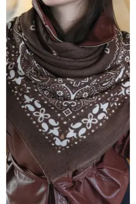 YENGEÇ Etnik Desenli Kaşmir Şal