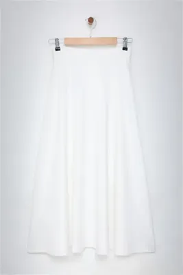 Trendyol Modest Ekru Eteği Godeli Örme Etek TCTAW25EE00009