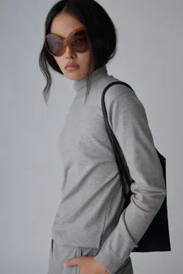 Suud Collection Gri Balıkçı Yaka Triko Kazak
