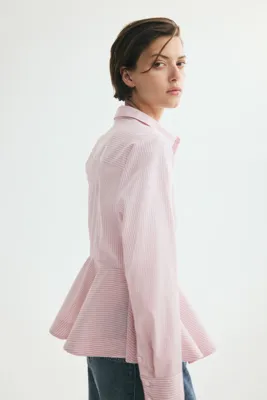 H&M Pamuklu ve Peplumlu Gömlek