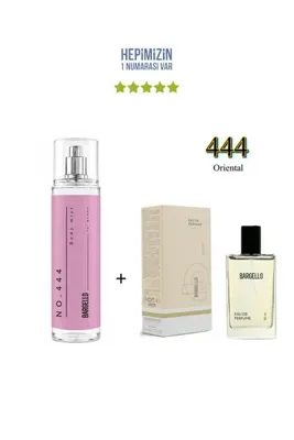 Bargello 444 Kadın Parfüm Edp 50 ml Oriental + No: 444 Kadın Body Mist Edt 210 ml Oriental -MNMS444BM