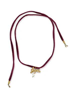 Besign Jewellery Viventia Altın Kaplama Kadife Kadın Choker Kolye