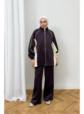Melike Tatar Garnili Scuba Takım 3-4581 MÜRDÜM