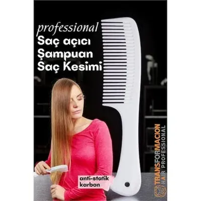 ModaCar Dolaşık Saç Açıcı Tarak - Şampuan Saç Boyası Tarağı - Geniş Dişli Saç Kesim Tarağı Profesyonel