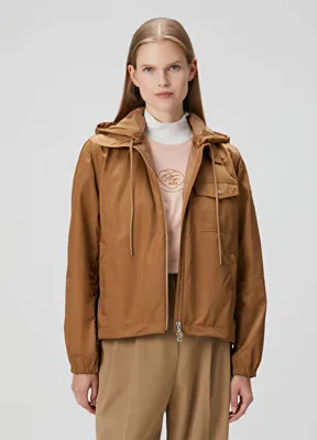 Moncler Vallery Taba Kapüşonlu Parka