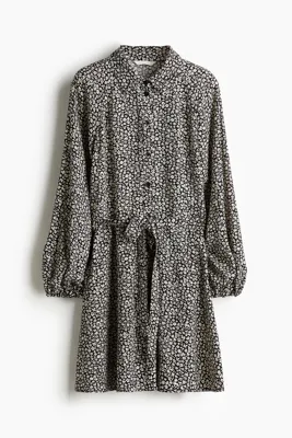 H&M Balon Kollu Gömlek Elbise