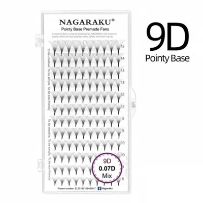 Nagaraku 9d Volüme Ipek Kirpik 0.7 Kalınlık D Kıvrım 8-15 Mm Boy Aralığı Mix Kutu