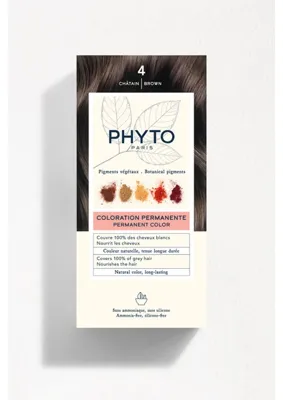 Phyto color 4 Kestane Amonyaksız Kalıcı Bitkisel Saç Boyası