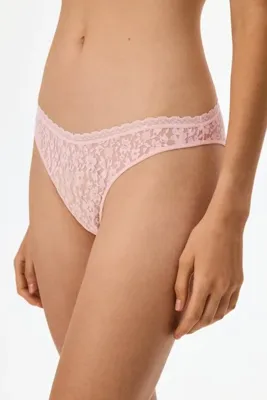 Penti Pembe Easy Dantel V Kesim Çiçekli Brazilian Külot