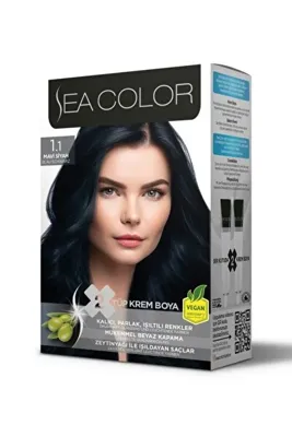 Sea Color Set Saç Boyası 1.1 Mavi Siyah