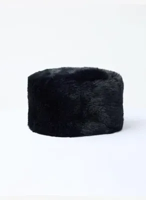 Jimmy Key Siyah Peluş Kalpak Şapka