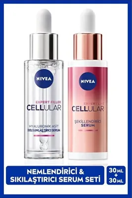 Nivea Cellular Expert Lift Sculpting Natural Retinol Alternative Serum 30ml and Moisturizing Serum 30ml