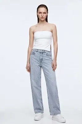 HAKKE Yüksek Bel Straight Jean PANTOLON