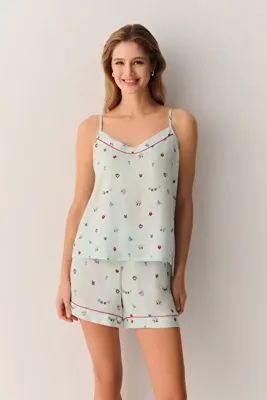 SUWEN Smile Atlet Şort Pijama Takımı