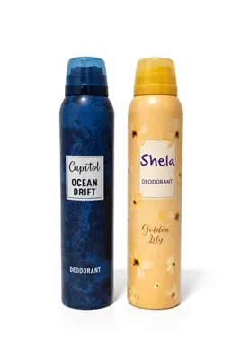 Capitol Ocean Drift Erkek Deodorant ve Shela Golden Lily Kadın Deodorant 2x200 ml