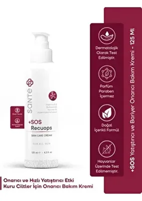 Sante +SOS Recuops Onarıcı Bakım Kremi 125 ml Kuru Ve Atopik Ciltler İçin Yatıştırıcı Etki