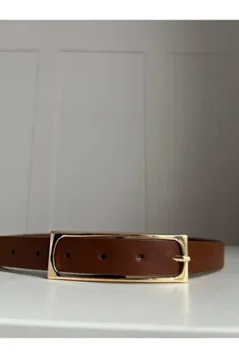 Eksibir Gold Tokalı Kadın Kemeri Elbise Kemeri Pantolon Kemeri