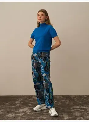 Xint Mavi Pamuk Dokulu Regular Fit Kazak